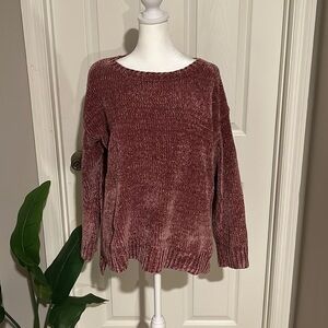 Jones New York Signature Chenille crewneck sweater size L